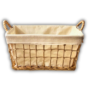 ตะกร้าเก็บของคุณภาพสูง ทำจากผักตบชวา หญ้าทะเล หวาย ไม้ไผ่ พร้อมโครงโลหะเพื่อความทนทาน - Product Image 1