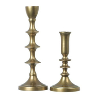 Candelabro alto de latón, decorativo, para velas cónicas, para decoración del hogar, bodas, Navidad.