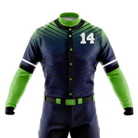 Uniforme de baseball à manches courtes imprimé en couleur personnalisée, vêtements d'équipe unisexes de haute qualité avec faible MOQ