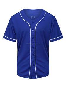 Mens Baseball Jersey Button <b>Down</b> Plain T Shirts Hip Hop Softball Sports Active Tee - Product Image 4