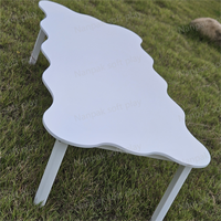 Ensemble table et chaises pour enfants en bois massif, forme de fleur, pour intérieur/extérieur, location pour fêtes et aires de jeux