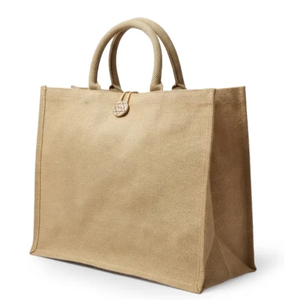 Jute Tote Bag Foldable Reusable Eco-Friendly Customizable for Outdoor Travel - Product Image 6