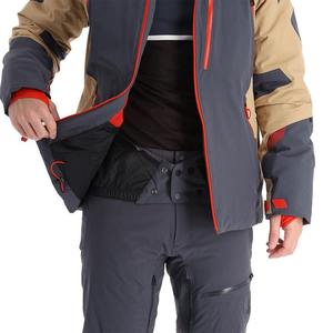 Veste de ski unisexe imperméable 10 000 mm à capuche, tissu polyester/nylon 220 g, isolation synthétique en coton PP, fermeture éclair, noir - Product Image 3