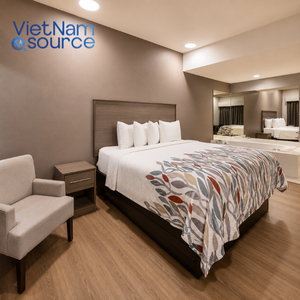 Muebles de Habitación de Hotel Red Roof Inn de Calidad Hotelera, Madera Sólida, Construcción de MDF CARB P2, Acabado Laminado Premium, Binh Duong - Product Image 3