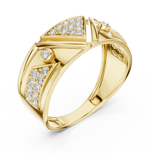 Anillo de Eternidad de Moissanita Sólida con Diseño Geométrico Triangular de Lujo, Chapado en Oro de 14K, con Aspecto de Diamante, Plata 925, Joyería Unisex - Product Image 3