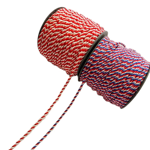 Cordon tressé rond de 3 mm, multicolore, brillant, doux, en polyester torsadé à 3 brins, pour bracelet DIY, collier, décoration - Product Image 1