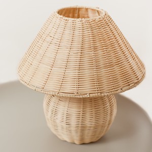 Cane webbing bedside lamps best quality natural wooden rattan <b>table</b> lamp lighting centerpieces - Product Image 4