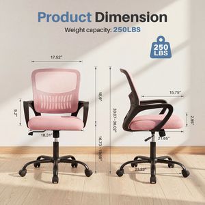 Sedia da Ufficio Girevole Regolabile con Comodo Supporto Lombare per Gaming - Product Image 6