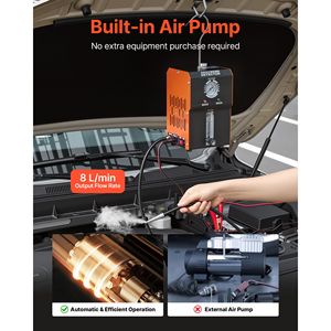 Tester Diagnostico Vuoto EVAP DC 12V, Rilevatore di Perdite con Macchina del Fumo per Settore Automobilistico, con Pompa ad Aria e Manometro per Modelli di Camion - Product Image 6