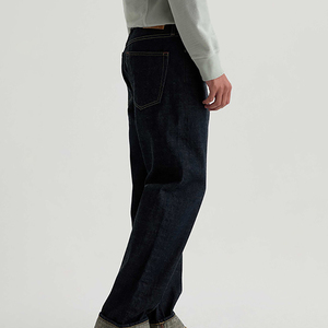 Jeans en denim pour hommes de qualité supérieure, vintage, en coton délavé, coupe droite, pantalon décontracté tendance, vente en gros - Product Image 2