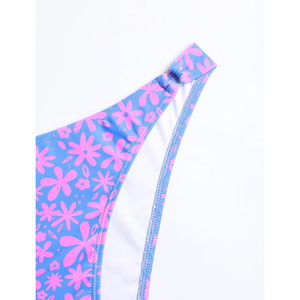 Conjunto de bikini push-up con aros, estampado floral, corte alto, traje de baño de dos piezas para mujer, biquini de verano - Product Image 4