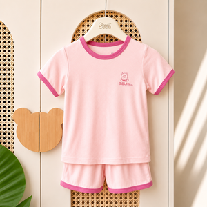 Ensemble de vêtements pour enfants, ensembles de vêtements pour filles, vêtements d'été légers et doux, fabriqués au Vietnam, vêtements pour enfants indispensables pour l'été - Product Image 1