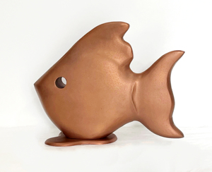 Ensemble de figurines de poissons en aluminium faites à la main, sculpture d'animaux rustiques sculptés, décoration pour la maison et le jardin - Product Image 4