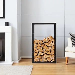Decorative Fireplace Metal Wood <b>Log</b> Holder Best Quality Rack Outdoor Indoor Metal Firewood <b>Stand</b> Best Price - Product Image 1