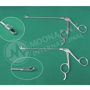 Ensemble de 2 pinces chirurgicales ENT à coupe traversante, droites et à angle de 45 degrés, certifiées CE - Product Image 2
