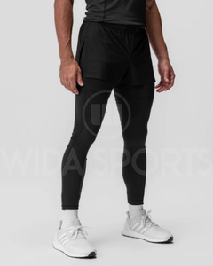 Shorts de sport haute performance 2 en 1 pour hommes, shorts de course et de musculation avec leggings intégrés - Product Image 3