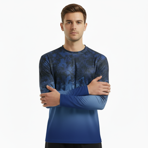 Ropa de pesca de secado rápido anti-UV de alta calidad personalizada, camisas de pesca sublimadas OEM de manga larga, camisa de caza sublimada - Product Image 1