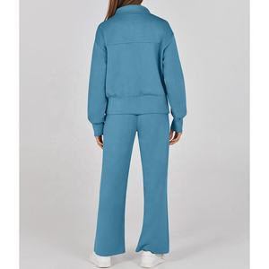 ชุดวอร์มแบบ unisex สำหรับออกกำลังกาย วิ่ง หรือใส่ลำลอง ชุดสองชิ้นขายาว แห้งเร็ว ยืดได้สี่ทิศทาง ระบายอากาศได้ดี มีไซส์พลัส - Product Image 5