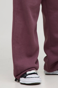 Pantalon de survêtement streetwear personnalisé avec logo, en molleton bouclette de coton uni, coupe ample et large, pour homme - Product Image 6