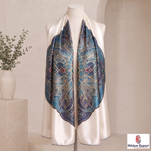 Écharpe longue en tissu imprimé de luxe, douce, étiquette blanche, faible MOQ, personnalisation de marque, fabricant textile OEM ODM - Product Image 5