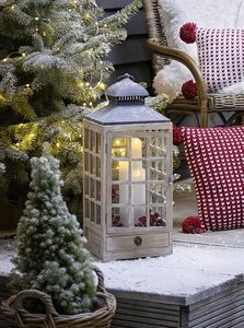 Vintage Eco-Friendly Wooden <b>Lantern</b> <b>Candle</b> <b>Holder</b> with Storage Drawer Rustic Farmhouse Christmas Home Decoration - Product Image 1