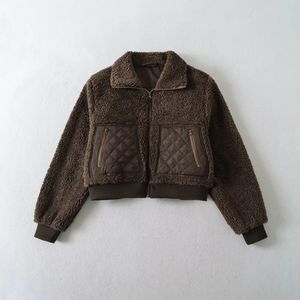 Abrigo Casual de Algodón para Mujer, para Invierno y Otoño, Cuello Alto, Chaqueta Corta con Felpa Sintética de Cordero, Acolchado, Estilo Nuevo - Product Image 3