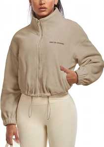 Sudadera Unisex Oneten Apparel, Color Beige, Poliéster Sólido, Logotipo Frontal, Forro Polar de Invierno, Cierre Completo, Cuello Alto, Corte Holgado, 220g - Product Image 1