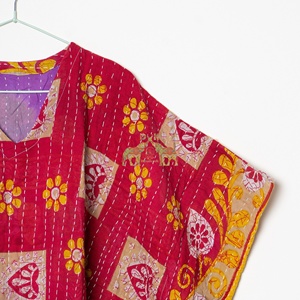 New Arrival Handwork Cotton Vintage Hand Made Kantha Work Long Fashionable and Designer Kantha <b>Kaftan</b> - Product Image 6