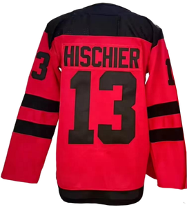Jersey Hoki Es Pria Devils 86 Jack Hughes 13 Nico Hischier Harga Grosir Kualitas Terbaik Jahitan Rapi - Product Image 3