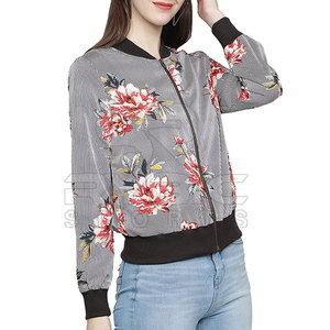 Latest Design Versatile Wardrobe Women Printing Varsity <b>Jackets</b> Comfortable Piece For Lifestyle Clothing Collections In Stocks - Product Image 3