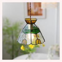 Lustre de luxe en verre soufflé à la main, forme diamant, finition laiton vintage, écologique, pour la maison, le café, la décoration de Pâques et de Noël