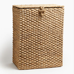 Panier en jacinthe d'eau à 2 compartiments, fait main, panier de rangement, vente en gros, écologique, fabriqué au Vietnam - Product Image 1
