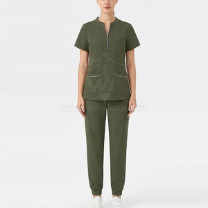 Dependable Women Healthcare Clothing Comfortable Nursing <b>Scrub</b> <b>Set</b> For Hospitals Clinics Laboratories And Medical Teams - Product Image 3