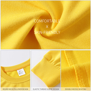 เสื้อสเวตเชิ้ตคอกลมผู้ชาย สีพื้น ผ้าถัก ทรงปกติ สวมใส่สบายๆ สำหรับฤดูใบไม้ร่วง สีขาว สีดำ พิมพ์โลโก้ตามสั่ง - Product Image 6