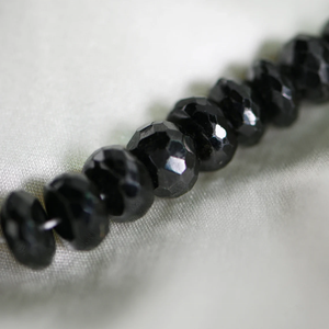 Natural <b>Black</b> <b>Tourmaline</b> Faceted Rondelle Beads 12mm for Jewelry Making <b>Tourmaline</b> - Product Image 2