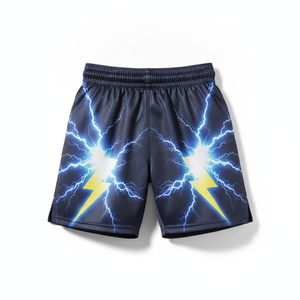 Shorts de basketball en mesh personnalisés par sublimation, avec cordon de serrage, pour l'entraînement sportif et le streetwear - Product Image 1