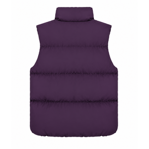 Gilet matelassé personnalisé du Conseil NCNW avec logo brodé sur le devant, veste sans manches de couleur violette et blanche pour femme - Product Image 3