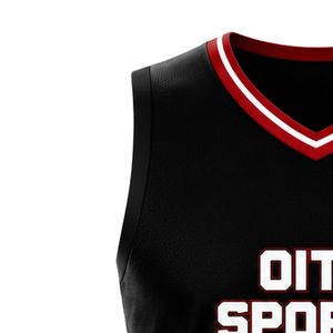 Camiseta de Baloncesto Negra y Roja para Hombre, Sin Mangas, Uniforme de Equipo, Transpirable, Ligera, para Entrenamiento Atlético, Partidos Deportivos y Rendimiento - Product Image 3