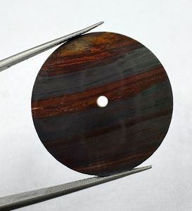 Cadran de montre avec mouvement NH35, pierre naturelle œil de tigre, marron/noir, disque de 28,50 mm, épaisseur de 1 mm, montre classique élégante vintage de luxe - Product Image 3