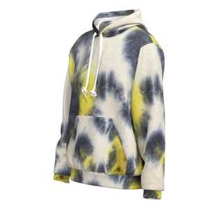 เสื้อฮู้ดผู้ชายแบบ Tie-Dye แขนยาว สวมใส่สบาย มีเชือกปรับได้ที่ฮู้ด กระเป๋าจิงโจ้ และขอบยางยืด - Product Image 6