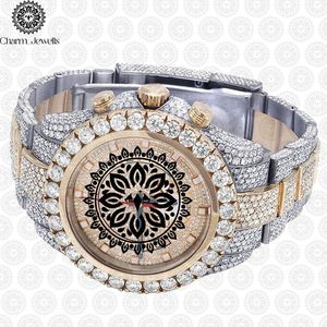 Charm_Jewells Luxury Stainless Steel Watch Round Case 42mm Analog Quartz Sapphire Crystal <b>Chronograph</b> Unisex Fashion - Product Image 1