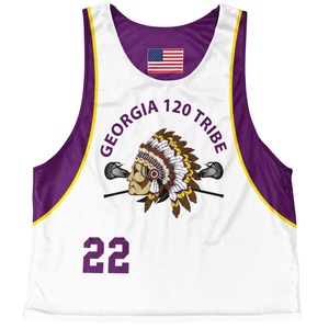 Customized Reversible Sublimated Lacrosse Pinnies Lacrosse Jersey Made With High Quality Polyester Fabric Custom Lacrosse Wears - Product Image 3