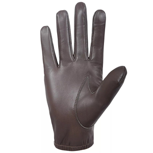 Gants de conduite chauds avec doublure en polaire, respirants, coupe-vent, pour l'hiver, en cuir de vache véritable et de peau de chèvre, imperméables - Product Image 6