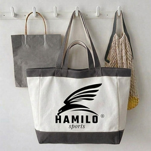 Sac fourre-tout en toile personnalisé le plus vendu – Logo numérique/soie/thermocollant/broderie – Cadeau d'entreprise promotionnel – Sac fourre-tout de taille personnalisable - Product Image 5
