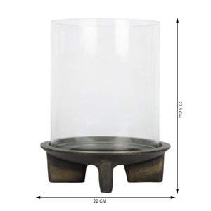 Ensemble de 2 lampes à bougies en aluminium faites à la main avec des pots en verre, centre de table pour mariage et Noël, porte-bougie moderne, lanterne de style vintage - Product Image 3