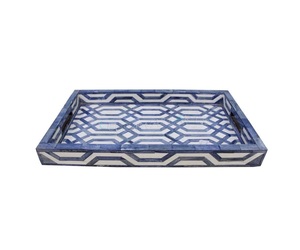 Bandeja de Hueso Incrustado de Alta Calidad, Colorida, con Asa, Bandejas Decorativas a Precio de Fábrica al por Mayor - Product Image 1