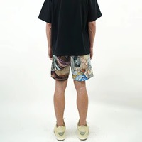 Shorts de bain imprimés pour hommes, impression par sublimation, séchage rapide, cordon de serrage, taille élastique, vêtements de bain décontractés