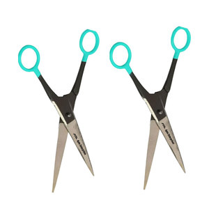 Ensemble de ciseaux à cheveux de 7 pouces avec peigne, ciseaux de coiffure en acier inoxydable pour hommes et femmes, lot de 3 noirs - Product Image 2