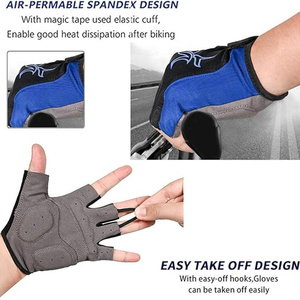 Gants de cyclisme respirants mi-doigts en gel pour hommes et femmes, vente en gros, pour la course à vélo et le sport - Product Image 4