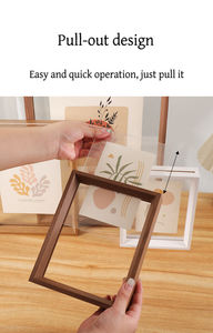 Wholesale Custom Beveled Boarder Double Sided Glass Picture Wooden <b>Frame</b> and <b>Floating</b> Photo <b>Frame</b> Wall Art - Product Image 3